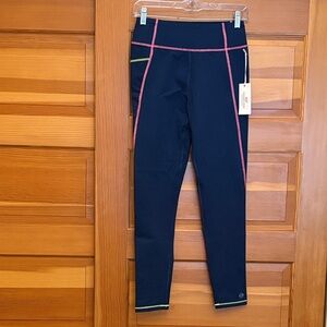 Vineyard Vines Navy Leggings with Pink and Yellow Accents